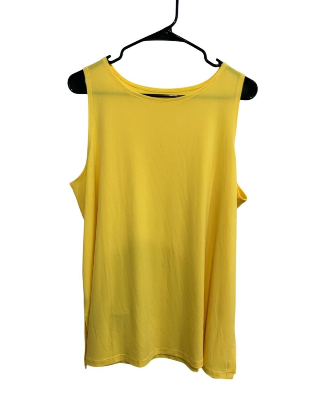 Susan Graver XL Yellow Sleeveless Tank Top Minimalist Neutral Aesthetic